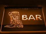 Duff Bar (2) LED Neon Sign USB - Orange - TheLedHeroes