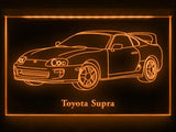 Toyota Supra (2) LED Neon Sign USB - Orange - TheLedHeroes