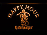 Captain Morgan Happy Hour LED Neon Sign USB - Orange - TheLedHeroes
