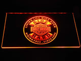 Harley Davidson Badge LED Sign - Orange - TheLedHeroes