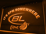 Bud Light Lime It's 5pm Somewhere LED Neon Sign Electrical - Orange - TheLedHeroes