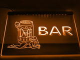 Duff Bar (2) LED Neon Sign Electrical - Orange - TheLedHeroes