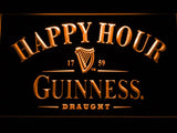 Guinness Draught Happy Hour LED Neon Sign USB - Orange - TheLedHeroes