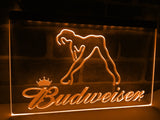 Budweiser Girl LED Neon Sign USB - Orange - TheLedHeroes
