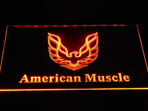 American Muscle Cars 2 LED Sign - Orange - TheLedHeroes