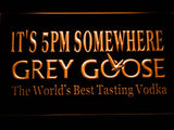 Grey Goose It's 5 pm Somewhere LED Neon Sign USB - Orange - TheLedHeroes