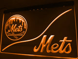 New York Mets (4) LED Neon Sign USB - Orange - TheLedHeroes