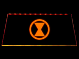 Black Widow Symbol LED Neon Sign USB - Orange - TheLedHeroes
