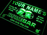 Home Bar Beer Name Personalized Custom LED Sign - Green - TheLedHeroes