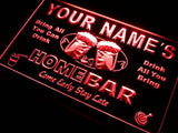 Home Bar Beer Name Personalized Custom LED Sign - Red - TheLedHeroes