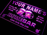 Home Bar Beer Name Personalized Custom LED Sign - Purple - TheLedHeroes