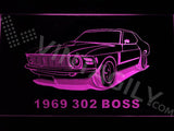 Ford 302 Boss 1969 LED Neon Sign Electrical - Purple - TheLedHeroes