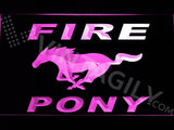 Mustang Fire Pony LED Sign - Purple - TheLedHeroes