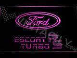 Ford Escort RS Turbo LED Neon Sign USB - Purple - TheLedHeroes