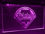 Philadelphia Phillies LED Neon Sign Electrical - Purple - TheLedHeroes