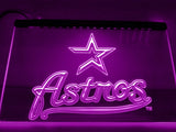 Houston Astros (2) LED Neon Sign Electrical - Purple - TheLedHeroes