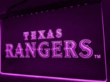 Texas Rangers (4) LED Neon Sign Electrical - Purple - TheLedHeroes