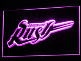 Edmonton Rush LED Neon Sign USB - Yellow - TheLedHeroes