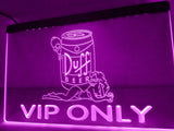Duff VIP Only (2) LED Neon Sign Electrical - Purple - TheLedHeroes