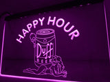 Duff Happy Hour (2) LED Neon Sign USB - Purple - TheLedHeroes