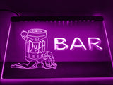 Duff Bar (2) LED Neon Sign Electrical - Purple - TheLedHeroes