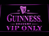 Guinness Draught VIP Only LED Neon Sign USB - Purple - TheLedHeroes
