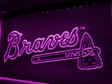 Atlanta Braves LED Neon Sign USB - Purple - TheLedHeroes