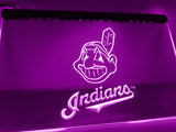 Cleveland Indians (3) LED Neon Sign USB - Purple - TheLedHeroes