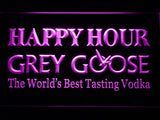 Grey Goose Happy Hour LED Neon Sign Electrical - Purple - TheLedHeroes