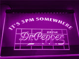 Dr Pepper It's 5pm Somewhere LED Neon Sign USB - Purple - TheLedHeroes