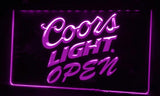 Coors Light Open LED Neon Sign Electrical - Purple - TheLedHeroes