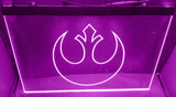 Star Wars Rebel Alliance LED Neon Sign USB - Purple - TheLedHeroes