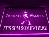 FREE Johnnie Walker It's 5pm Somewhere LED Sign - Purple - TheLedHeroes