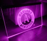 Oakland Athletics LED Neon Sign USB - Purple - TheLedHeroes