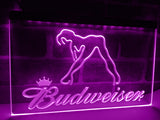 FREE Budweiser Girl LED Sign - Purple - TheLedHeroes