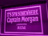 FREE Captain Morgan Jamaica Rum It's 5pm Somewhere LED Sign - Purple - TheLedHeroes