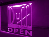 Duff Open LED Neon Sign USB - Purple - TheLedHeroes
