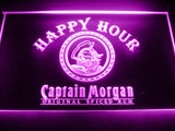 Captain Morgan Spiced Rum Happy Hour LED Neon Sign Electrical - Purple - TheLedHeroes