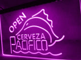 Cerveza Pacifico Open LED Neon Sign Electrical - Purple - TheLedHeroes