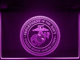 United States Marine Corps LED Neon Sign USB - Purple - TheLedHeroes