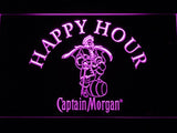 Captain Morgan Happy Hour LED Neon Sign Electrical - Purple - TheLedHeroes