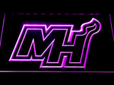 Miami Heat 2 LED Neon Sign USB - Purple - TheLedHeroes