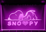 Snoopy Peanuts LED Neon Sign Electrical - Purple - TheLedHeroes