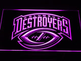 Columbus Destroyers  LED Neon Sign Electrical - Purple - TheLedHeroes