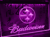 FREE Pittsburgh Steelers Budweiser LED Sign - Purple - TheLedHeroes