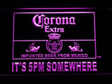 Corona Extra It's 5 pm Somewhere LED Neon Sign USB - Purple - TheLedHeroes