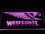 West Coast Eagles LED Neon Sign USB - Purple - TheLedHeroes