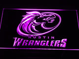Austin Wranglers LED Neon Sign USB - Purple - TheLedHeroes