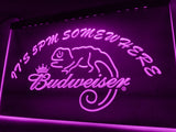 FREE Budweiser Chameleon It's 5pm Somewhere LED Sign - Purple - TheLedHeroes