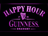 Guinness Draught Happy Hour LED Neon Sign USB - Purple - TheLedHeroes